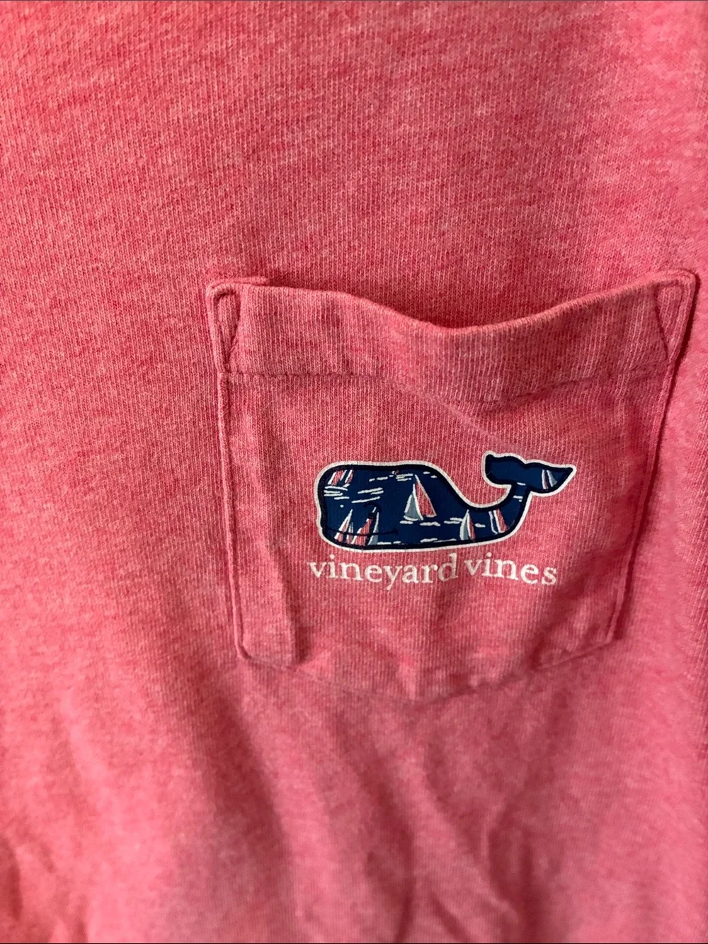 Vineyard Vines Coral Kids Short Sleeve Pocket Tee Small